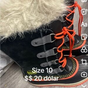 Waterproof Black Boots with Red Laces